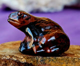 Mahogany Obsidian Crystal Frog Carving 🐸✨🥹💎