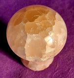 Strawberry Banded Calcite Crystal Mushroom ✨🍄🍓