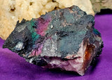 LG. Raw ridescent Rainbow Turgite Crystal Mineral Specimen 🤯🤩✨🌈🖤🤍