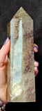 LG. Rutilated Smokey Quartz w/Red Hematoid Veins Crystal Tower 😍🤯✨🤍💠💎🌬️💨❤️