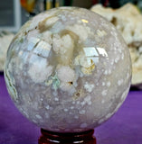 LG. Flower Agate Crystal Sphere 🔮✨🩷🌺🌹