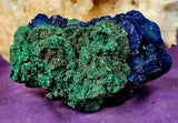 Raw Malachite w/Azurite Crystal Specimen 💚✨🤩🤯💙