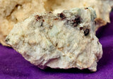 Raw Pegmatite, Amazonite, w/Garnet Inclusions Mineral Specimen ✨🤩🤯🤍🩵♥️