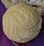 LG. Tagua Nut Phoenix Carving/Sphere ✨🐦‍🔥🥜🔮🔥