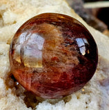 Red Hematoid aka Fire Quartz Crystal Palmstone ✨🤩🌈🔥