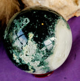LG. Tree Agate Crystal Sphere 💚✨🤩🔮🌳🤍