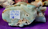 LG. Caribbean Calcite Crystal Crab w/Coral and Flowers Statue 🐚🌊🌸🪸🦀