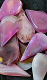 Dyed Pink Agate Crystal Tear Shaped Freeform ✨🩷