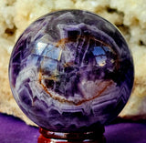 Chevron Amethyst Crystal Sphere #2 ✨🤍🔮💜☪️