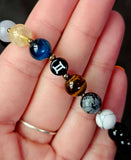 Handmade 'Gemini' Zodiac Themed Crystal Intention Bracelet ♊👬📿