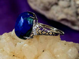 Sterling Silver Azurite Crystal Adjustable Ring 💍💎✨💠