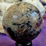 Moonstone, Garnet, Black Tourmaline, & Mica Crystal Sphere 🔮✨🤩💎