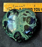 LG. Kambaba Jasper Crystal Puffy Heart 💚🖤💚👁️✨
