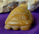 SM. Yellow Calcite Crystal Turtle Carving ✨🐢🟡💛