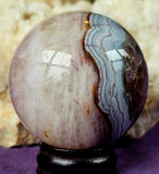 Amethyst & Agate Crystal Sphere # 3 ✨🔮💜💎