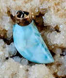 Larimar Crystal 925 Sterling Silver Necklace ✨💎💙🤍📿🌊💠🤩🤯