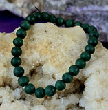 Matte Finished Malachite Crystal Stretch Bracelet ✨📿💚