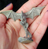 Antique Vintage Pewter Soaring w/Crystal Ball  🔮✨💜🐲🐉