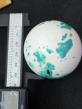 Dyed Snow Agate Crystal Sphere 💚🔮🌨️✨🤍