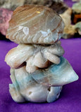 LG. Caribbean Calcite Crystal Crab w/Coral and Flowers Statue 🐚🌊🌸🪸🦀