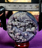 Partially Polished Raw Grape Agate Crystal Sphere 💜🔮🍇💚💙💙