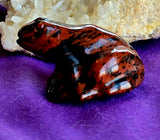 Mahogany Obsidian Crystal Frog Carving 🐸✨🥹💎