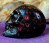 Mini Plum Blossom Jasper Crystal Skull 🖤💀❤️🌸