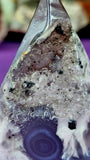 Dyed Purple Agate Crystal Tear Shaped Freeform w/Druzy 🤯✨💜💧💎😍
