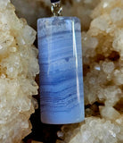 Blue Lace Agate Crystal Necklace 📿✨💙🔵🌊