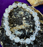 Crackle Quartz Crystal Stretch Bracelet ✨📿🤍💠💎