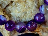 Dyed Purple Agate Crystal Stretch Bracelet ☪️📿✨💜
