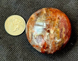 Red Hematoid aka Fire Quartz Crystal Palmstone ✨🤩🌈🔥