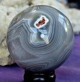 Blue Banded Agate Crystal Sphere 💠💙🔮💎✨