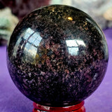 Rhodonite Crystal Sphere 🖤🔮🩷🧡✨