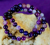 Dyed Purple Agate Crystal Stretch Bracelet ☪️📿✨💜