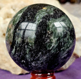 Green Jasper Crystal Sphere 💚🍏🖤