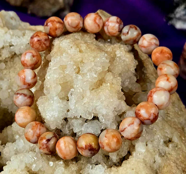 Red Veined Jasper aka Pork Stone Crystal Bracelet 📿♥️🐷