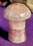 Strawberry Banded Calcite Crystal Mushroom ✨🍄🍓