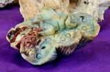 XL Caribbean Calcite Crystal Frog on Flower Carving ✨🐸🤯🤩💎🐚🌊🪸🐸