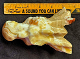 XL Yellow Calcite Crystal Dragon Skull Carving ✨🐲❤️🤍🤯🐉