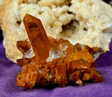 MD. Raw Iron Coated Quartz Crystal Cluster ✨🧡🧇🤩