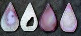Dyed Pink Agate Crystal Tear Shaped Freeform ✨🩷