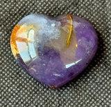 BLUE Flower Agate Crystal Puffy Heart ✨💛💜💙🔵