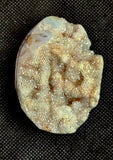 LG. Raw/Cut Aura Coated (man-altered) White Sphalerite Crystal Palmstone ✨🤩💎🤯🤍