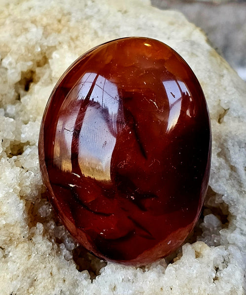 LG. Carnelian Crystal Palmstone ❤️✨🧡