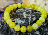Lemon Jade Crystal Stretch Bracelet ✨ 📿 💚 🍋💛