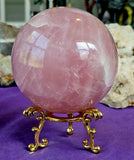 Gold Metal Crystal Sphere Holder
