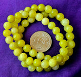 Lemon Jade Crystal Stretch Bracelet ✨ 📿 💚 🍋💛