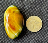 Dyed Agate Crystal Palmstone 💛✨️💚