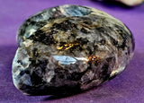 Larvikite Crystal Shell 🩶✨🌘🐚🖤